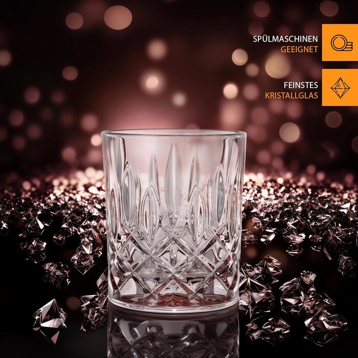 Набір склянок для віскі Nachtmann Noblesse, 2 шт, 295 мл, блакитний, кришталь, 104239