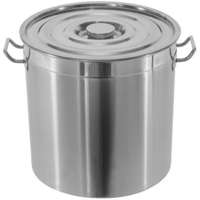 XXL Stainless Steel Cooking Pot available in 5 sizes: 20L, 30L, 45L, 70L, 95L (35x35cm = 30L)