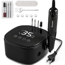 Електричний фрезер для нігтів Nagelfräser 35000 об/хв з LED дисплеєм, 35W, Touch-керування, для манікюру та педикюру в салоні та вдома