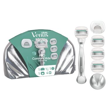 Подарунковий набір жіночих бритв Gillette Venus Pro Comfortglide Sensitive, сріблястий