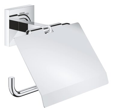 Тримач для туалетного паперу GROHE Start Cube, квадратний, хром, можливість монтажу без свердління, арт. 41102000