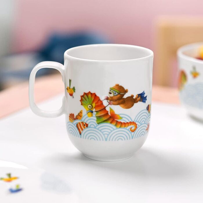 Набір дитячого столового прибору Villeroy & Boch Kinderbesteck, 4-х предметний (чашка велика, Happy As A Bear)