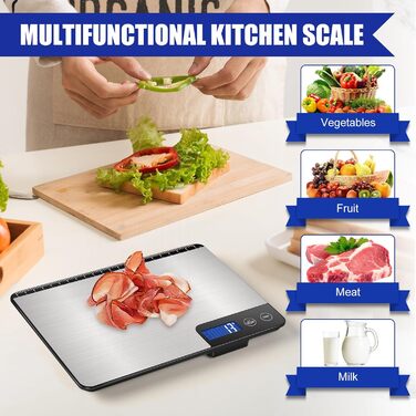 Кухонні ваги Dr. Oetker 10 кг, цифрові з LCD-дисплеєм, мультифункціональні для приготування та випікання, точність до 1г, функція тарування, 6 одиниць вимірювання, модель K30H