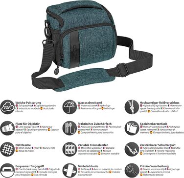 Захисний фільтр для камери PEDEA SLR з дисплеєм (L, Petrol) - Olympus, Canon, Nikon, Panasonic