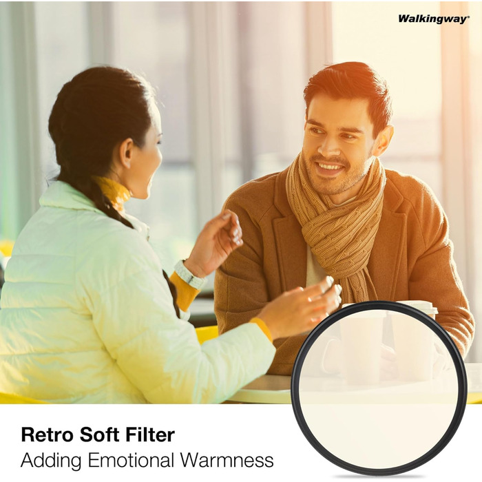 Фільтр Nostaltone 77 мм для камери: Retro Gold, тепле м'яке освітлення, ефект ностальгії, теплий вінтажний ефект