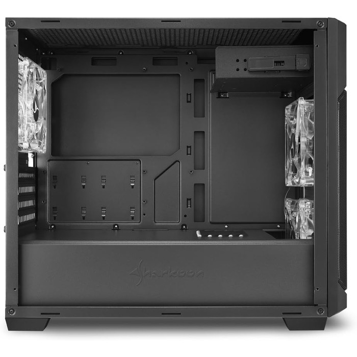 Корпус для ПК Sharkoon V1000 RGB Micro Tower, чорний, Micro-ATX, з бічним вікном