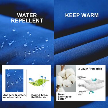 Жіноча пухова жилетка Chrisuno Casual з коміром-стійкою, стеганий верх, для активного відпочинку та катання на лижах (S, Синій)