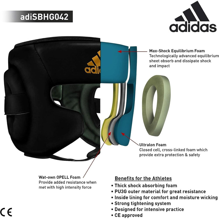 Захист голови для боксу Adidas Speed Sparring, білий, XLarge