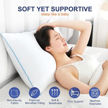 Flanhorest Cooling Pillow for Hot Sleepers – for Side and Back Sleepers – Adjustable Queen Bed Pillow – Shredded
