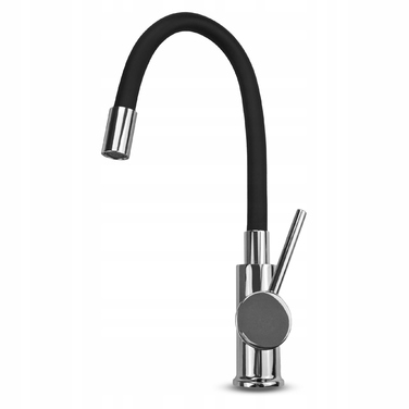 Кухонний змішувач Granite Sink, чорний з сріблом