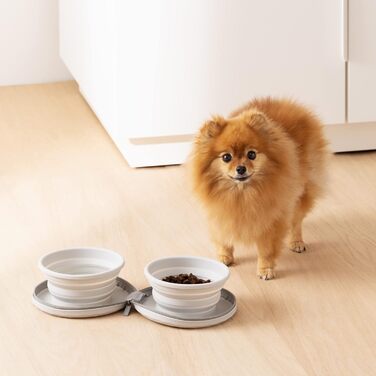 Набір мисок для собак та котів Navaris: 2 складні миски з силікону + сумка