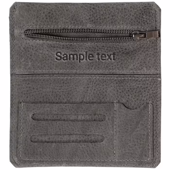 Simaru Personalized Leather Tobacco Pouch with Engraving for 30g Tobacco Bag, Genuine Leather Rolling Pouch incl. Filter Compartment and Sheets Holder (Dark Grey) (Dark Grey)