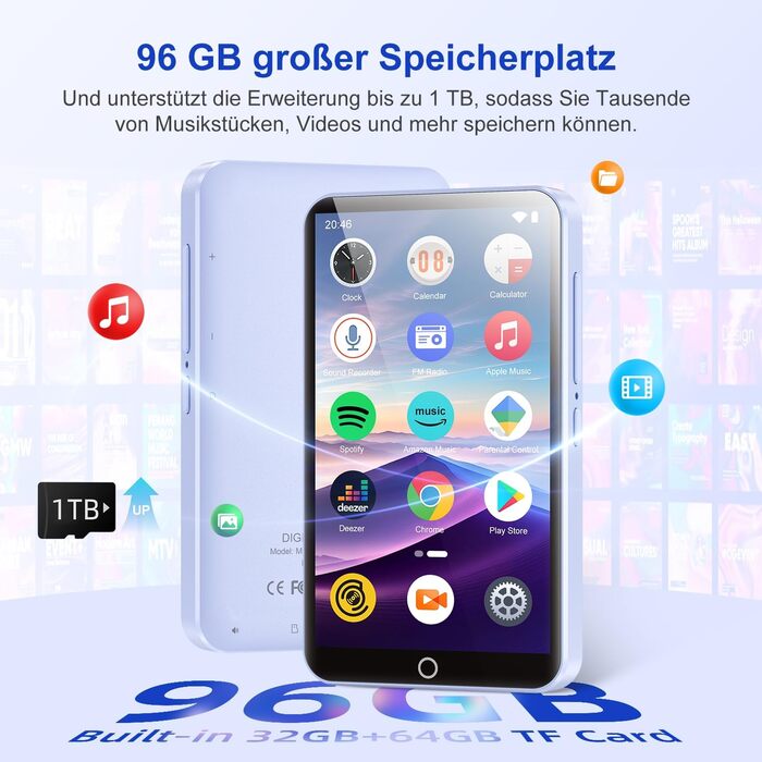 MP3 плеєр з Bluetooth та WiFi, 4.02