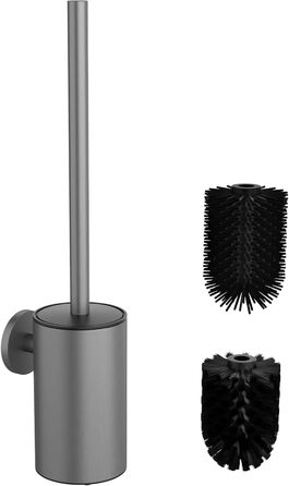 Набір для чищення унітазу з нержавіючої сталі 304, комплект з 2 насадками (круглі сірі)