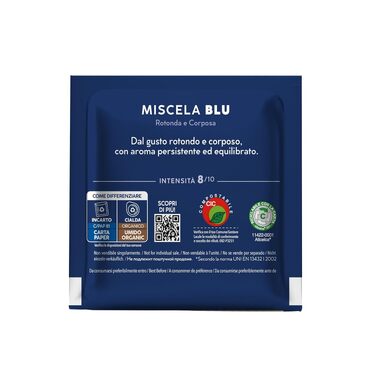 Кава в пріодах Caffe Borbone Miscela Blu ESE 44мм, міцна суміш (Original), 100 шт