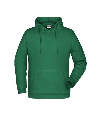 Чоловічий базовий худі James & Nicholson з капюшоном та кишенею-кенгуру, Irish-green, розмір M
