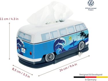 Диспенсер для паперових серветок BRISA VW Collection Volkswagen T1 Bulli Bus (Surf/Blau), 24 см