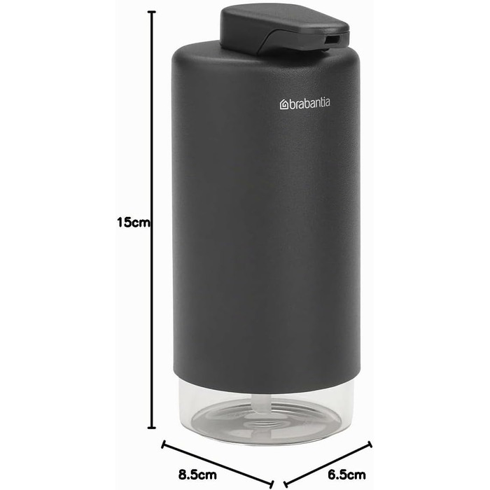 Brabantia Набір дозаторів для мила та миючих засобів, 2 шт., металевий, сірий Infinite Grau, 2 x 200 мл