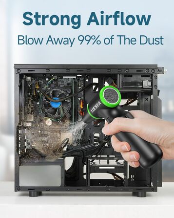 Електричний пилосос для чищення ПК - бездротовий Air Duster W03-2 з акумулятором 6000mAh, щіткою та USB-зарядкою для ноутбуків та електроніки