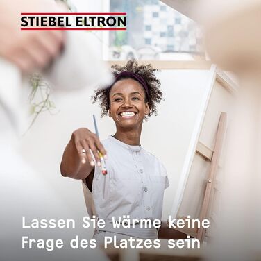 Електричний конвекторний обігрівач Stiebel Eltron 2 kW з таймером, для приміщень 25 м², з поворотними колесами, алюмінієва передня панель, TÜV-сертифікат