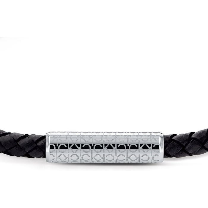 Браслет шкіряний чоловічий Calvin Klein WRAPPED & BRAIDED чорний плетіння