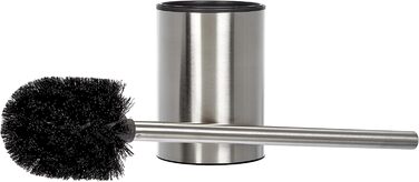ТАТAY Щітка для унітазу з нержавіючої сталі з тримачем | Сучасний дизайн | Легкість у догляді | 9 x 9 x 37 см | Силіконова щітка