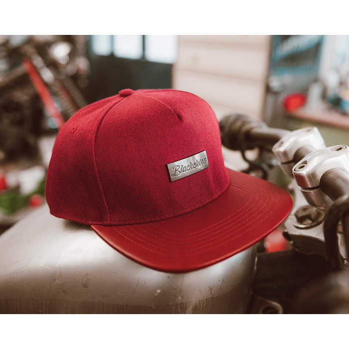 Кепка бейсболка Blackskies® Vanguard Snapback з замком, бордовий колір, чоловіча/жіноча, унісекс, для вулиці, відпочинку, літа, з матеріалу замша/штучна шкіра, один розмір