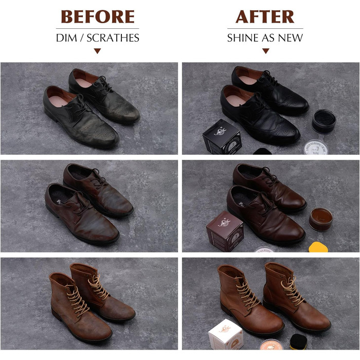 SALTY FISH Shoe Cream with Shoe Polish Sponge Applicator