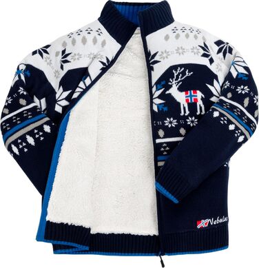 Чоловіча в'язана куртка Nebulus SVERRE, тепла та практична, колір Navy-offwhite