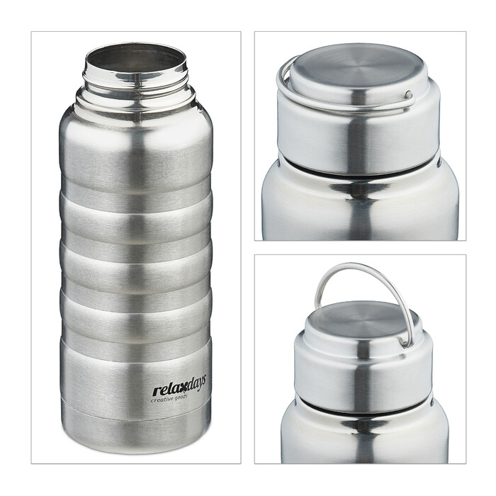 Relaxdays Stainless Steel Drinking Bottle 400 ml