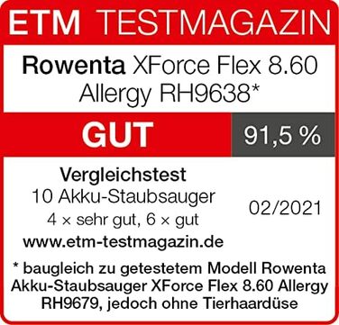 Бездротовий пилосос Rowenta X-Force Flex 8.60 Allergy: потужний, бездротовий, з фільтром для алергіків, до 45 хв роботи, для будь-яких поверхонь