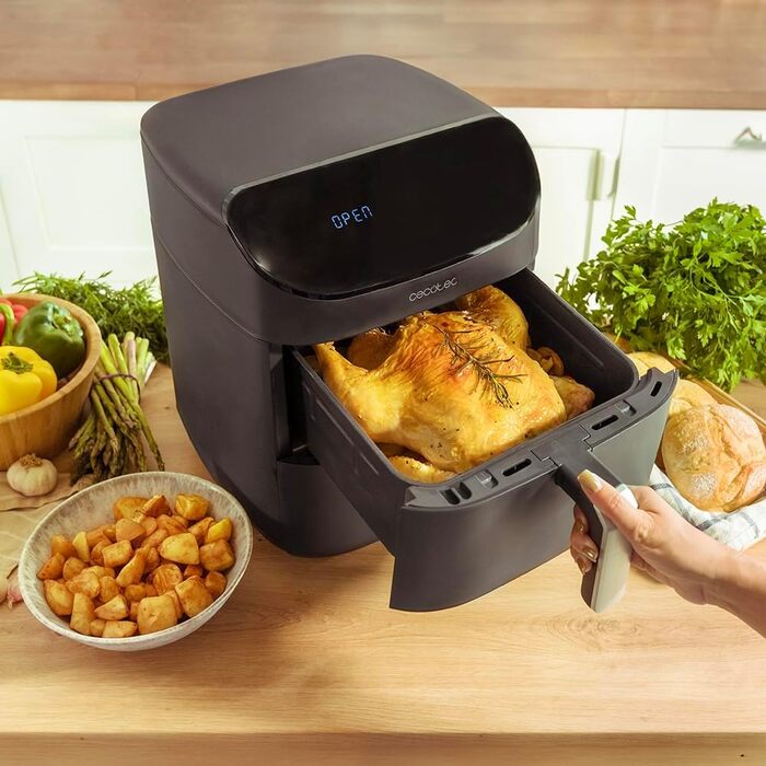 Фритюрниця, духовка та гриль Cecotec Cecofry FoodCourt 11000 Connected: 11 л, 1850 Вт, 3-в-1, 8 програм, Wi-Fi, 40-230ºC