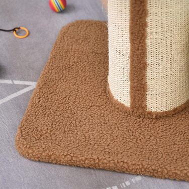 PawHut Cat Tree Small 91 cm Cat Tree with Cat Bed, Scratching Post Play Tree Scratching Post with Platform for Cats up to 5 kg Sisal Lambswool (Light Brown)