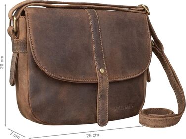 Стильна жіноча сумка-месенджер STILORD Kira з натуральної шкіри вінтаж (коньяк-коричневий) - ідеальна для вечірок, міста та відпочинку