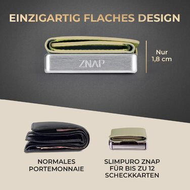 Чоловічий шкіряний гаманець Slimpuro з RFID захистом, компактний з відділом для монет, для чоловіків та жінок, вміщує 12 карт.