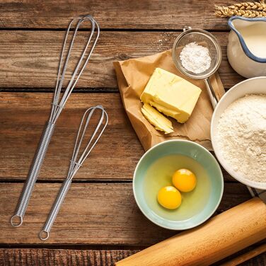 Набір вісків для збивання та перемішування: 13см та 18см, нержавіюча сталь