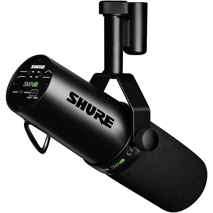 Мікрофон Shure SM7dB - динамічний вокальний мікрофон для радіо, подкастів та запису, XLR, теплий звук