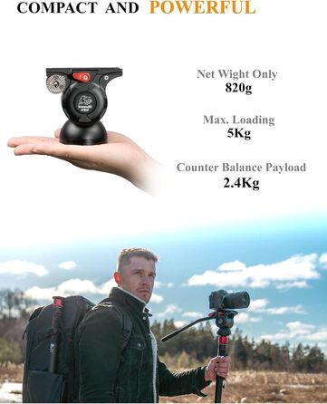 Штатив-монопод IFOOTAGE Cobra 3 C180F-P з підніжжям, 181 см, карбон, до 8 кг