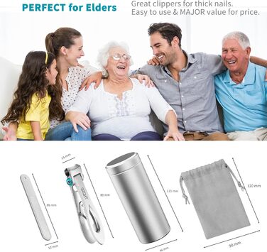 Набір для манікюру та педикюру SZQHT для товстих та врослих нігтів, срібний