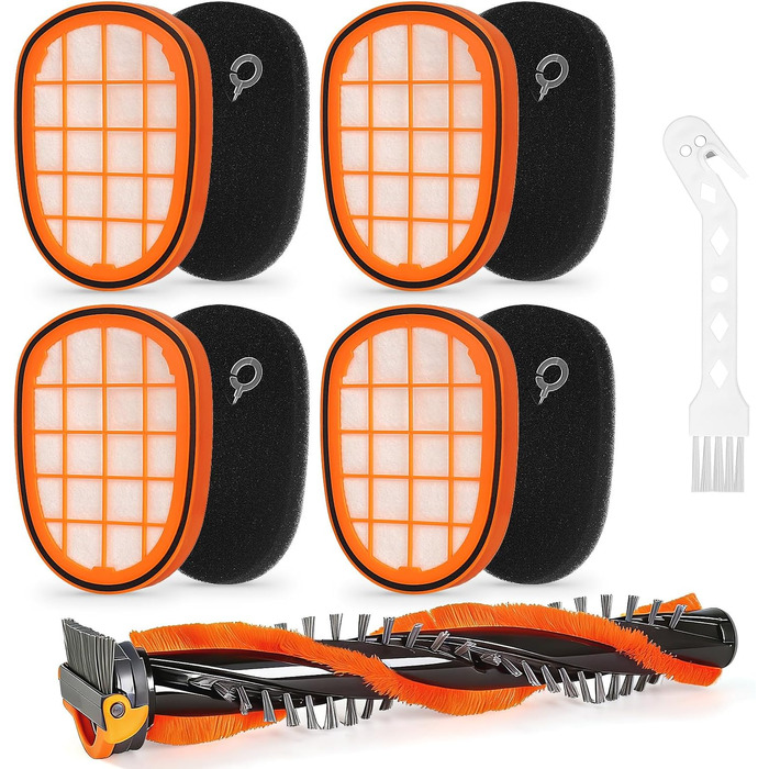 Комплект фільтрів (4 шт.) та щіток (2 шт.) для акумуляторного пилососа Philips SpeedPro Max (FC5005/01, FC6728, FC6727, FC6822, FC6812, XC7042/01, XC8045/01, XC8147/01)