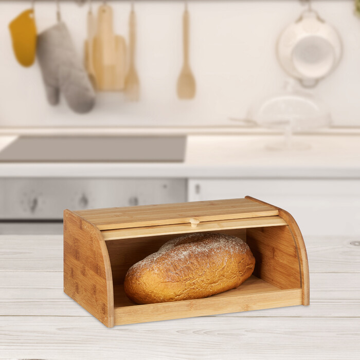 Relaxdays Bread Box Bamboo