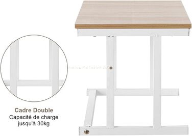 Cocoarm Microwave Shelf Standing Shelf for Microwave 2 Tier Kitchen Shelf Countertop Microwave Shelf Microwave Rack for Kitchen Microwave Stand Holder Made of Metal (white)