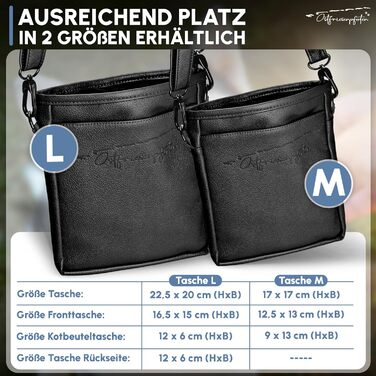 Футляр для ласощів для собак 'Frieda' з високоякісної штучної шкіри, чорний, розмір M. Зручна застібка EasyOpen на магніті, гаманчик для ласощів, сумка для прогулянок з собакою.