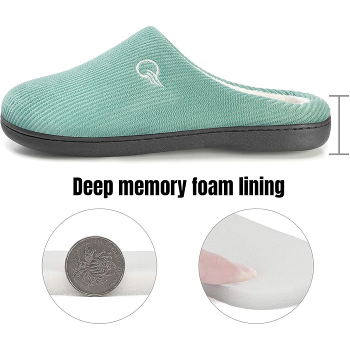 Тапочки зимові Mishansha для дому, чоловічі та жіночі, з меморі-піною, розмір 36-47, блакитні