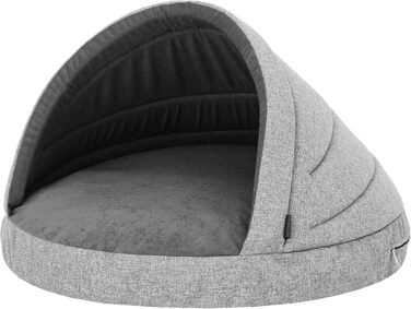 Dog cave dog bed dog sofa dog cushion dog house dog basket dog couch resting place pet bed dog lounger cushion, : 65 x 50 cm (R1, Grey)