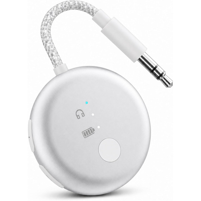 Bluetooth-адаптер для літака Avantree SoundJet R1 для AirPods та бездротових навушників, сріблястий, 25 год роботи