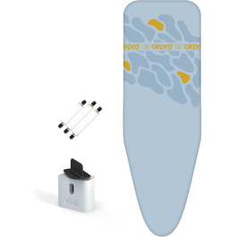 Покриття для прасувальної дошки 6-шарове для парогенератора, розмір XL, універсальне, 125x50 см, без води під дощею, прасування на 50% швидше, Made in Europe, Flagstones Lila XL