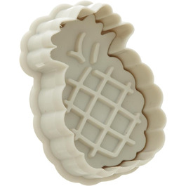 Ateco форма для вирізання ананаса, пластикова, біла, 5,1×5,1 см, для декору та тиснення, з пружинною ручкою, харчовий пластик