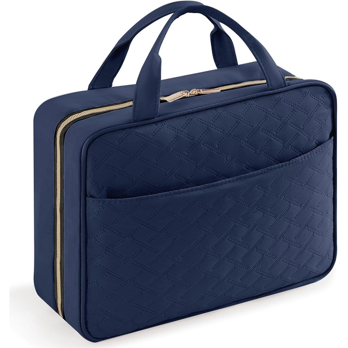 Сумка для косметики та туалетних аксесуарів Lifewit для подорожей, велика органайзер з гачком, прозора кишеня для гігієнічних засобів, темно-синій, L