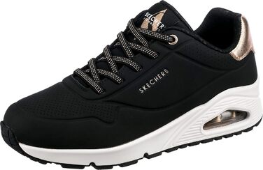 Кросівки Skechers UNO Shimmer Away для жінок, чорний колір, розмір 39 EU, матеріал Durabuck